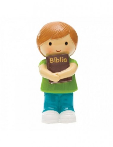 Boy with bible (Green t-shirt)